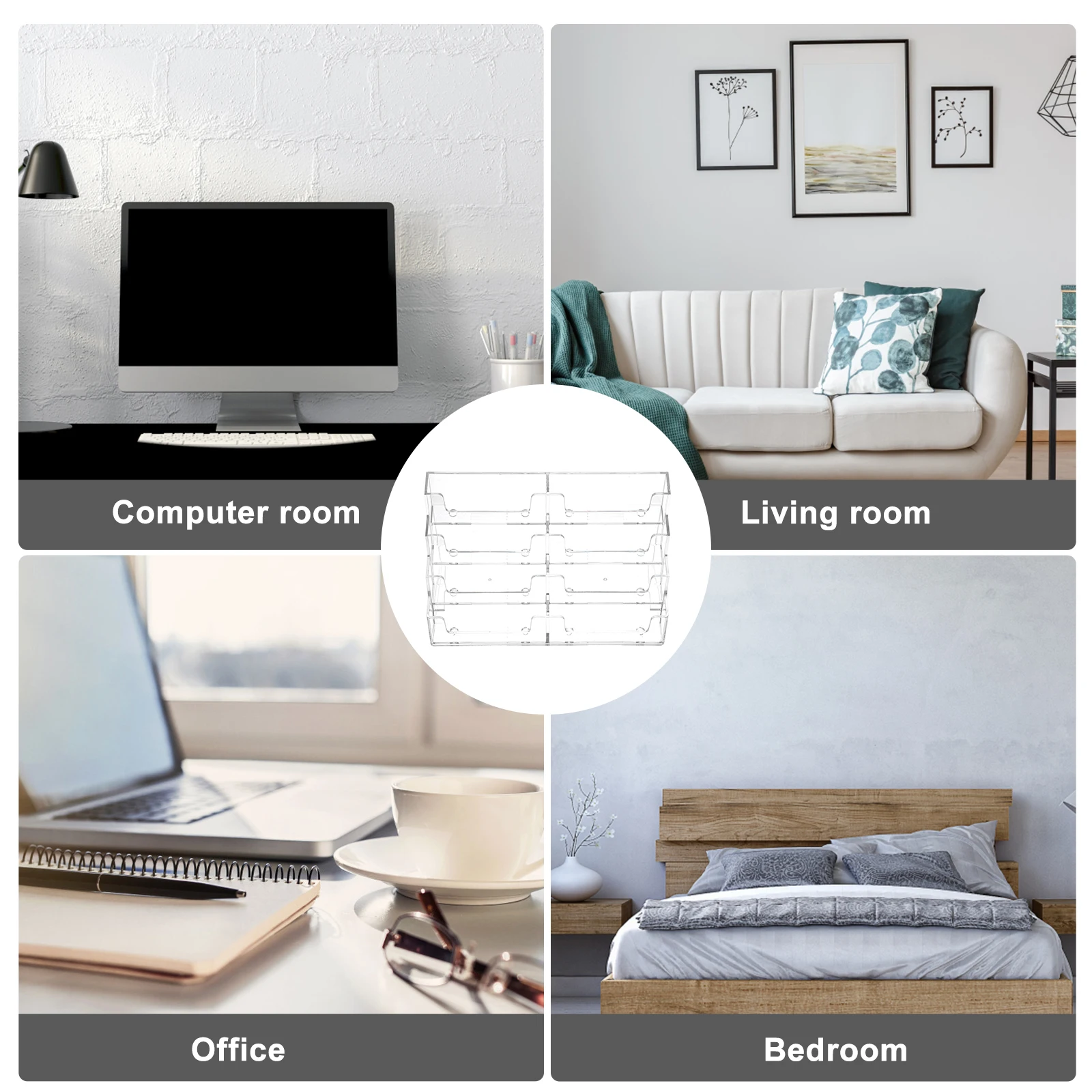 Деловой чехол, прозрачный настольный ящик для хранения для заметок - Фотография_5