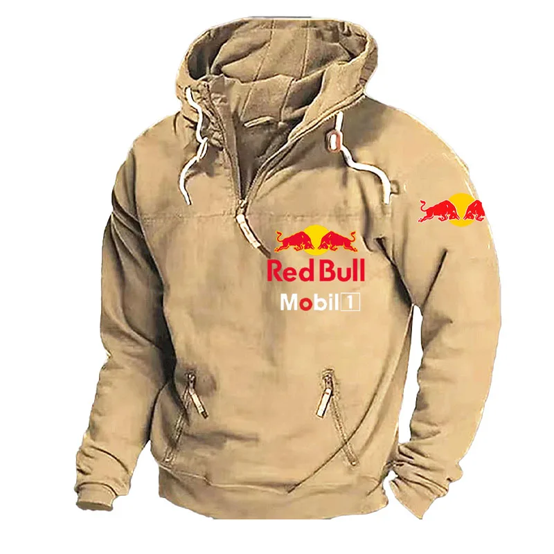 Мотоциклетная куртка с логотипом red bull и капюшоном - Фотография_3