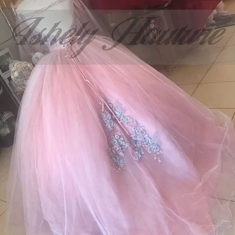 Роскошные телесные розовые платья quinceanera по индивидуальному заказу - Фотография_4