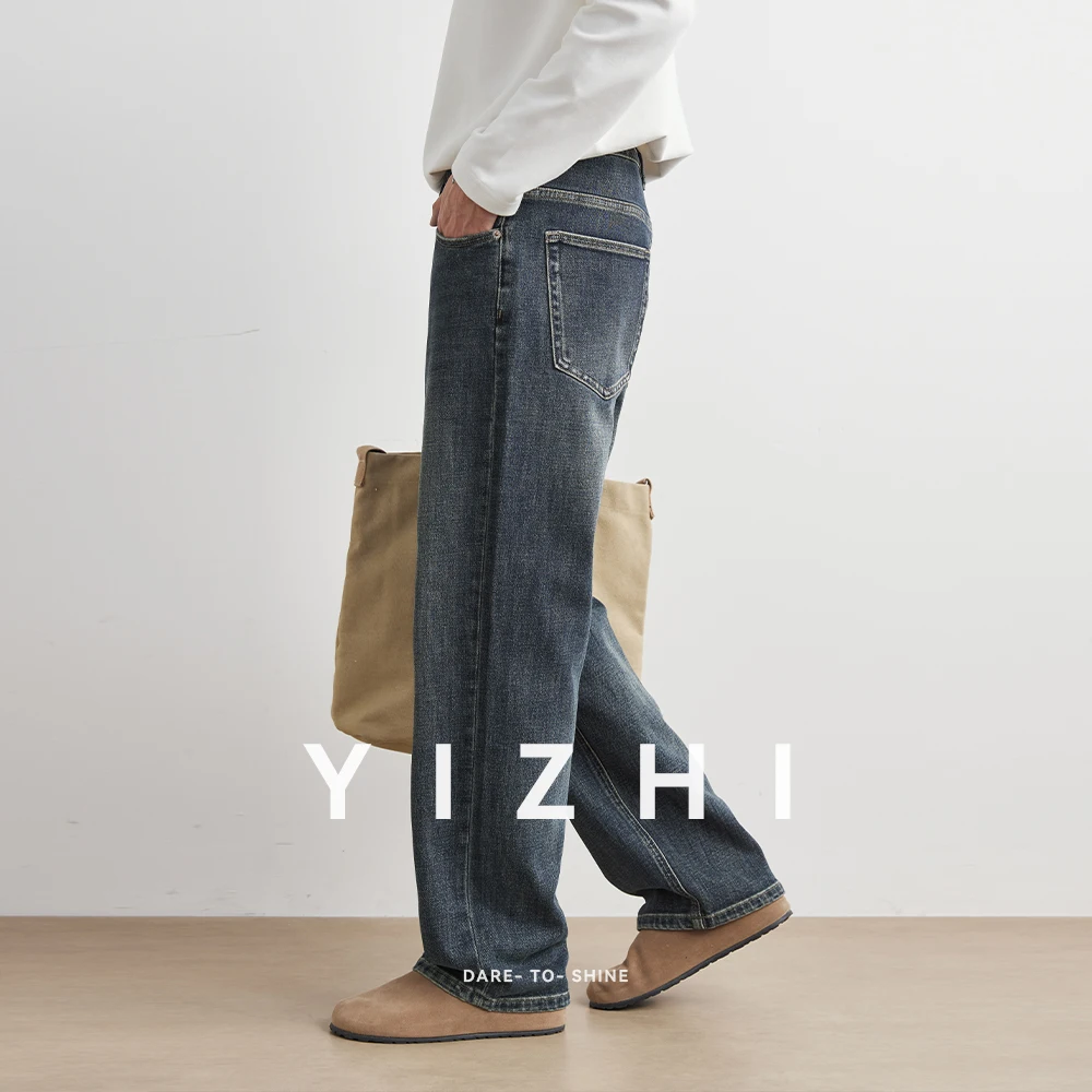 Осень-зима, высококачественные джинсы из мягкой хлопчатобумажной ткани - Фотография_4