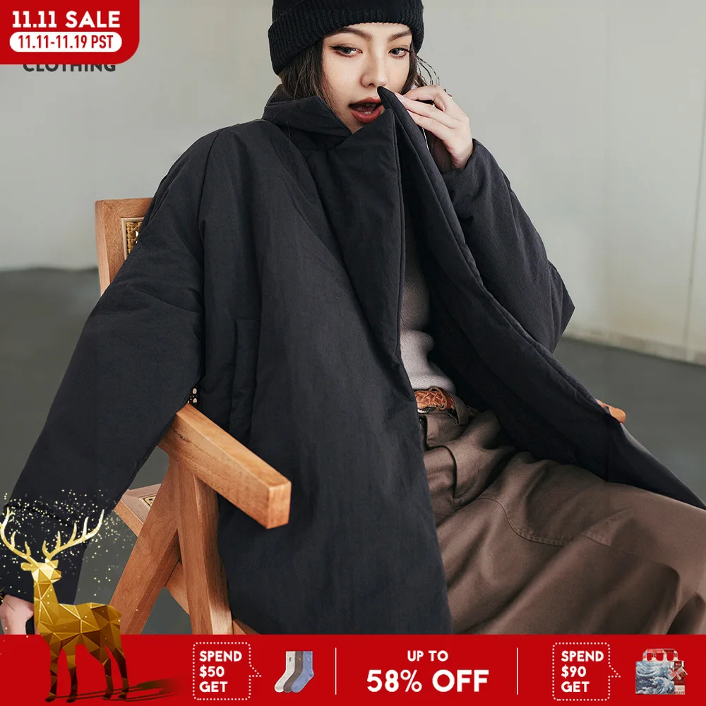 Maden женское хлопковое стёганое пальто с отложным воротником