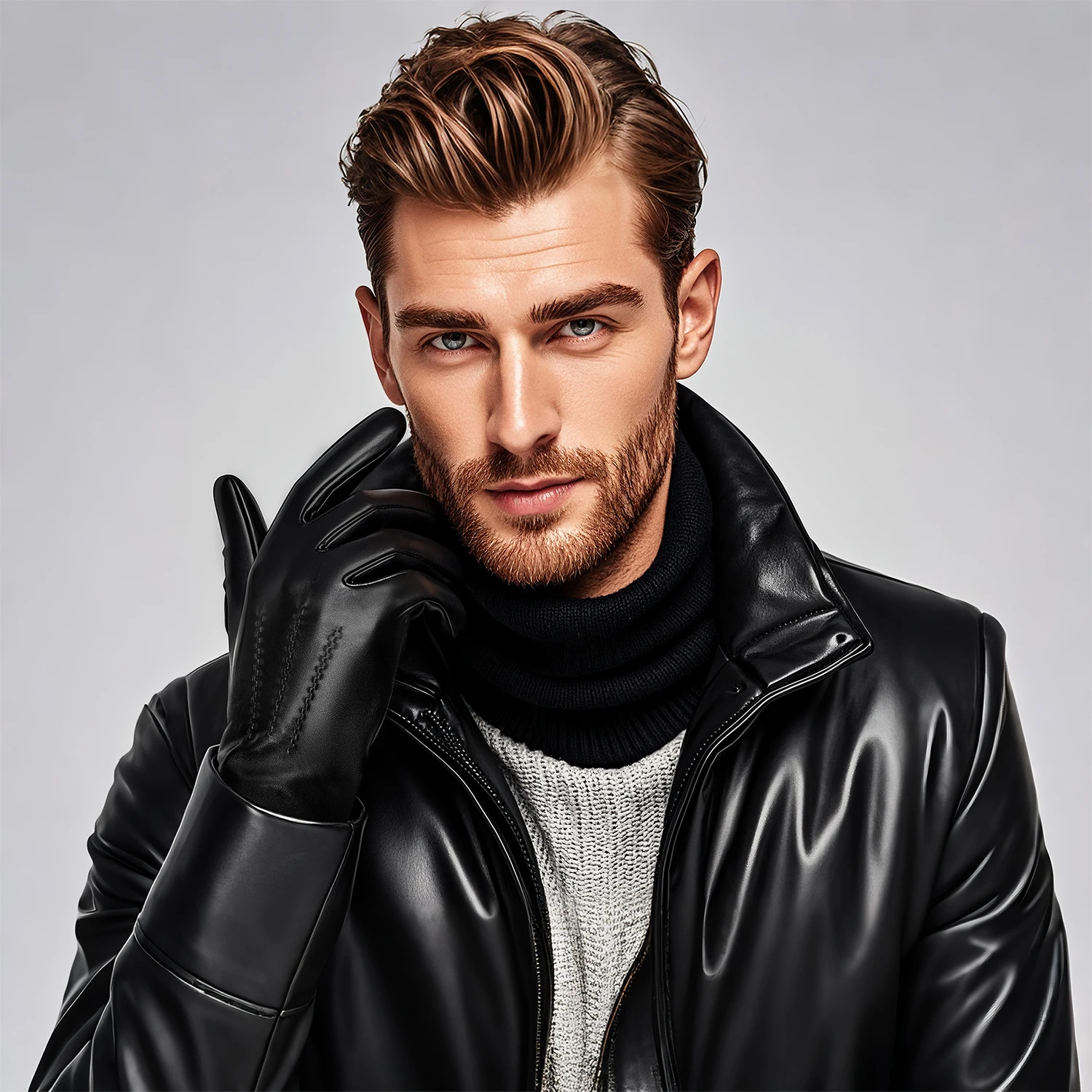 Bison denim кожаные перчатки из - Фотография_2