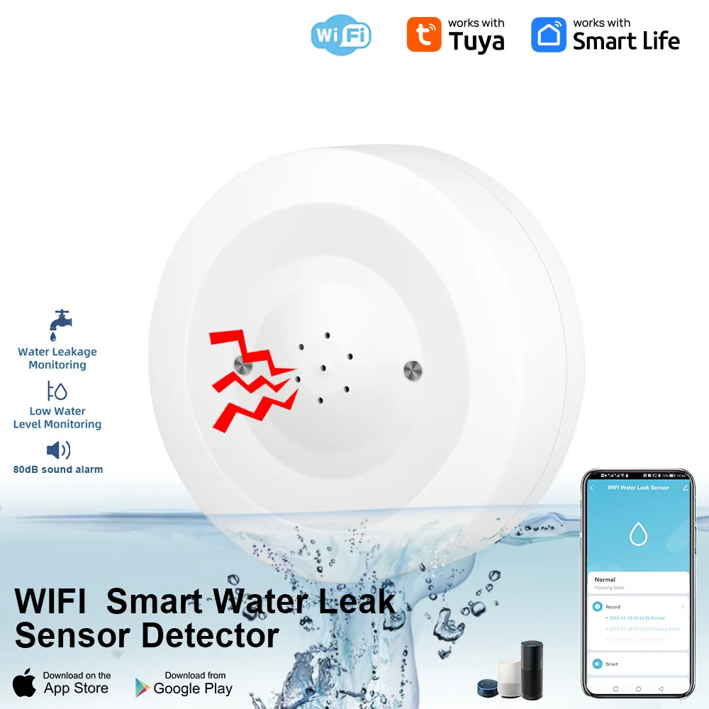 Датчик утечки воды wi-fi tuya
