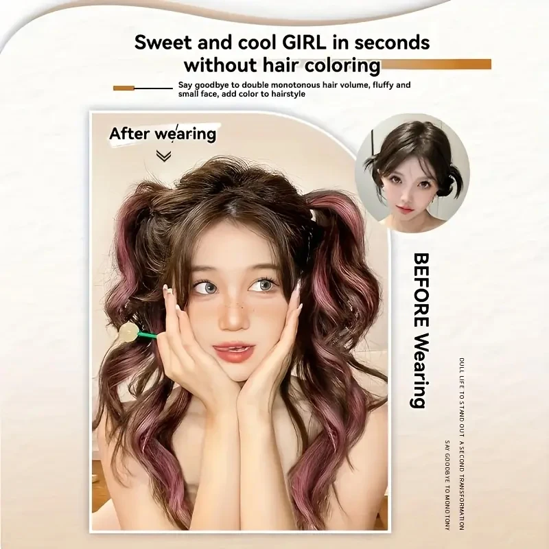 Длинные волосы, наращивание хвоста-синтетические волосы с резинкой - Фотография_2