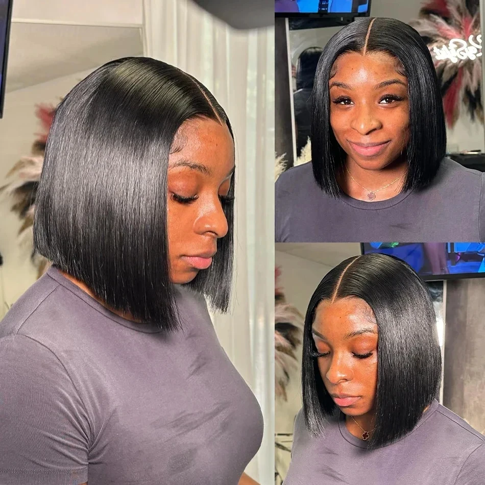 13x4 bone straight bob wig парики - Фотография_2