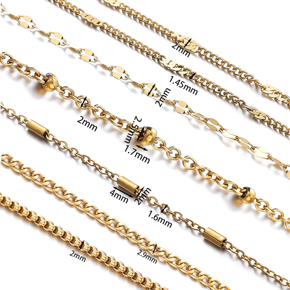 Цепи из нержавеющей стали золотой - Фотография_2