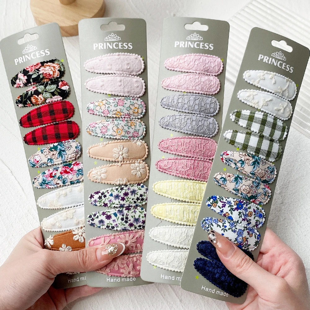 Заколки для волос в форме капли воды с принтом для милых девочек - Фотография_5