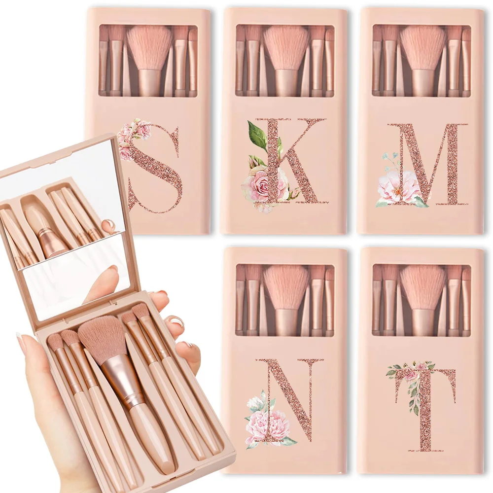 Набор косметических кистей с зеркалом и футляром