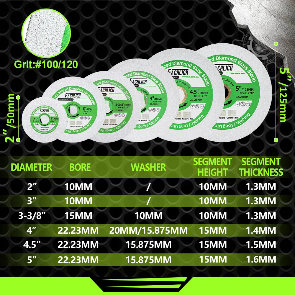 Режущий стеклянный диск 50/75/85/100/115/125 - Фотография_2