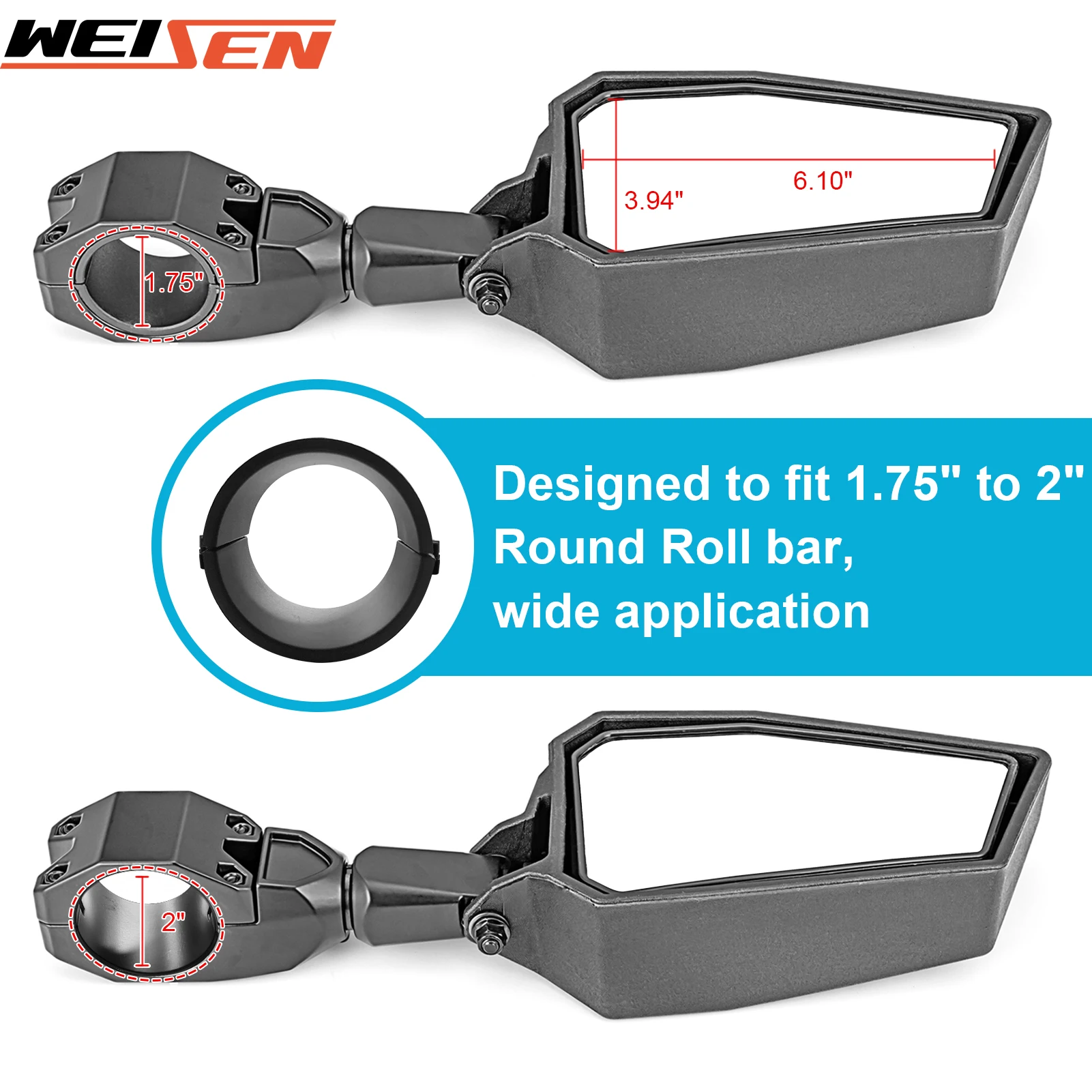 Боковое зеркало заднего вида utv от 1 - Фотография_2