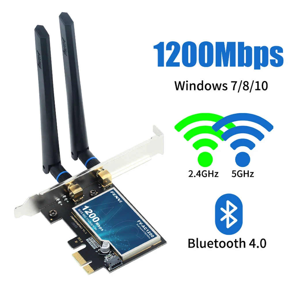 Fenvi wifi5 ac1200 pcie wifi-адаптер bt4 - Фотография_2