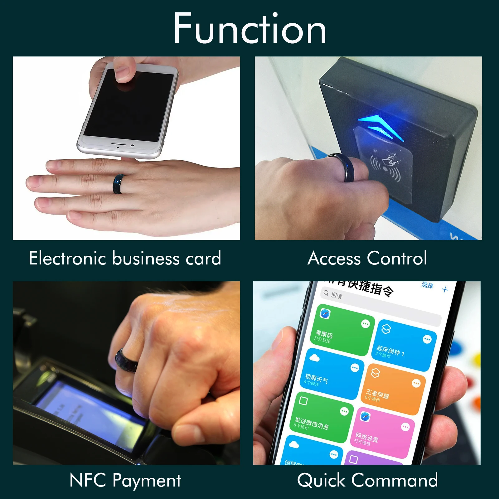 Ntag216 nfc эпоксидное керамическое кольцо на палец - Фотография_3