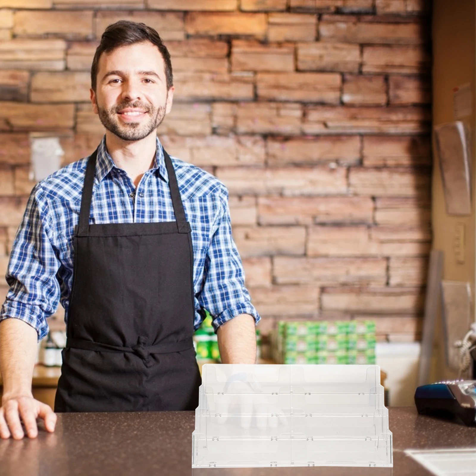 Деловой чехол, прозрачный настольный ящик для хранения для заметок - Фотография_3