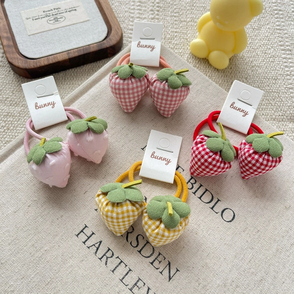 Эластичные ленты для волос с рисунком клубники для девочек