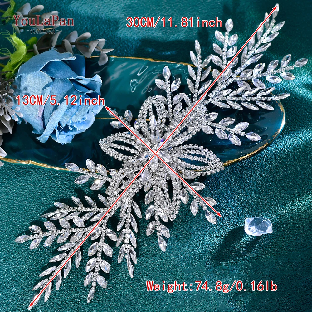 Youlapan свадебный головной убор со стразами - Фотография_6