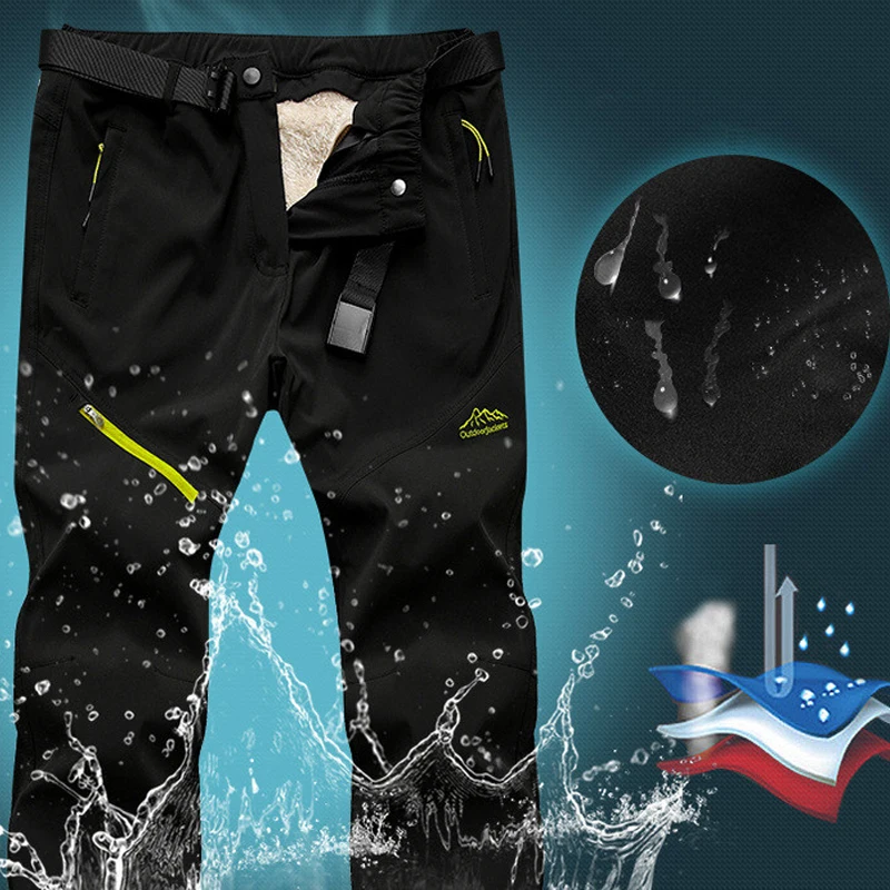 Зимние толстые теплые уличные брюки - Фотография_2