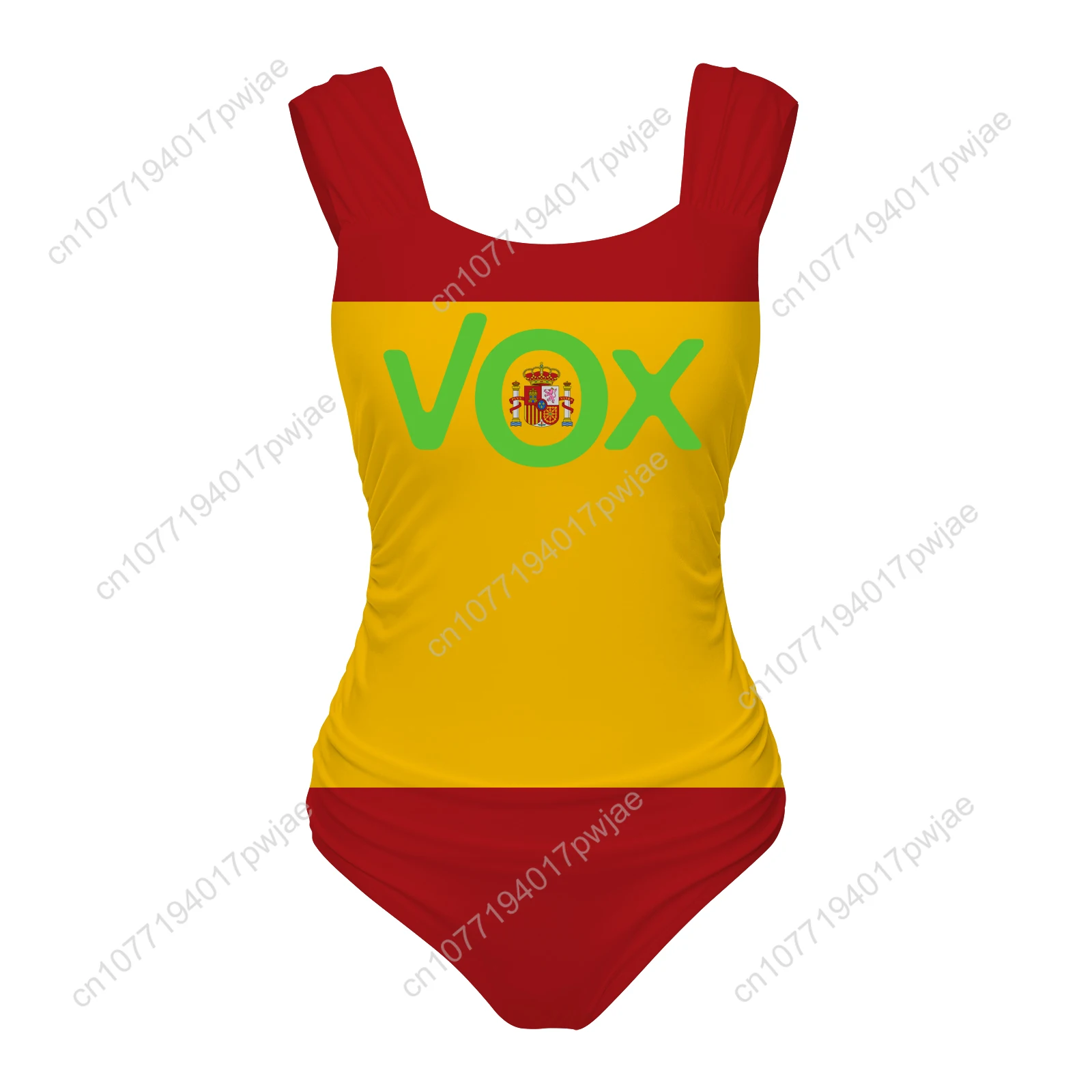 Цельный купальник с испанским национальным гербом vox - Фотография_2