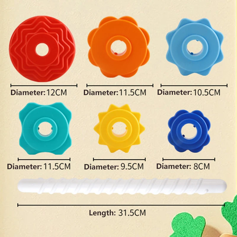 Вращающаяся радужная башня монтессори - Фотография_6