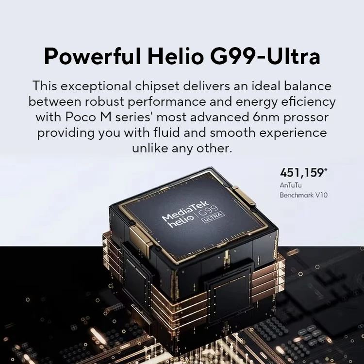 Смартфон poco m6 pro 5000ma 67w с проводной зарядкой helio g99 ultra 6 - Фотография_5