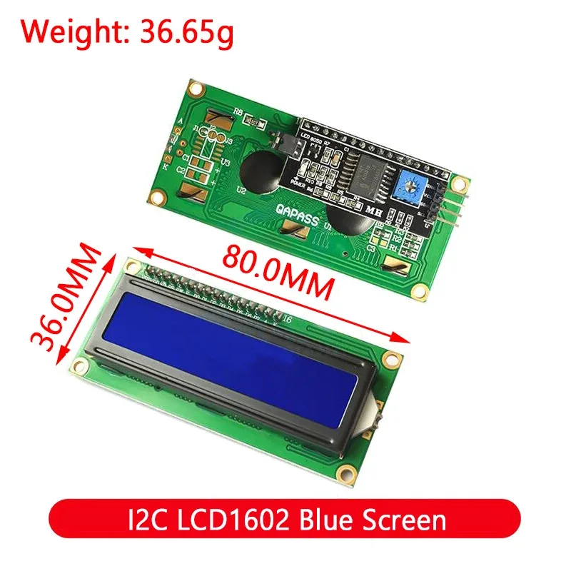 Жк-модуль, сине-зеленый экран для arduino 0802 1602 2004 12864 - Фотография_4