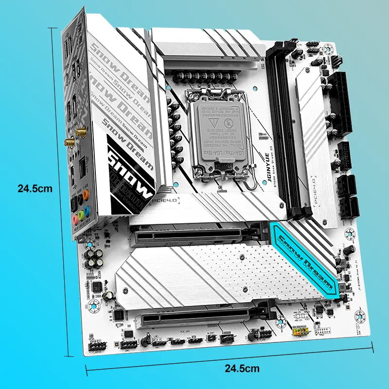 Jginyue b760m snow dream ddr5 поддерживает процессоры lga 1700 - Фотография_6