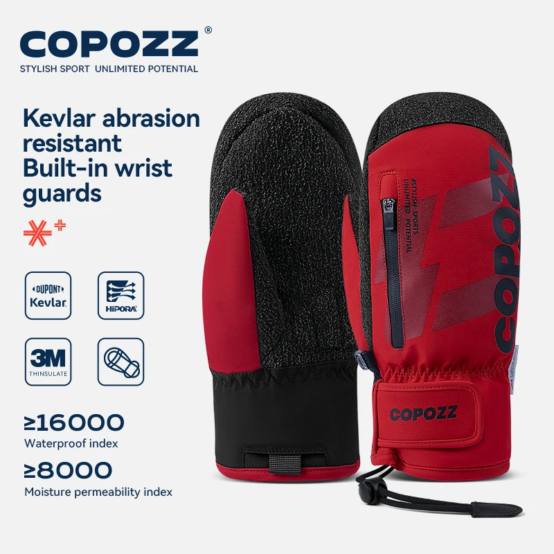 Copozz зимние лыжные перчатки из кевлара