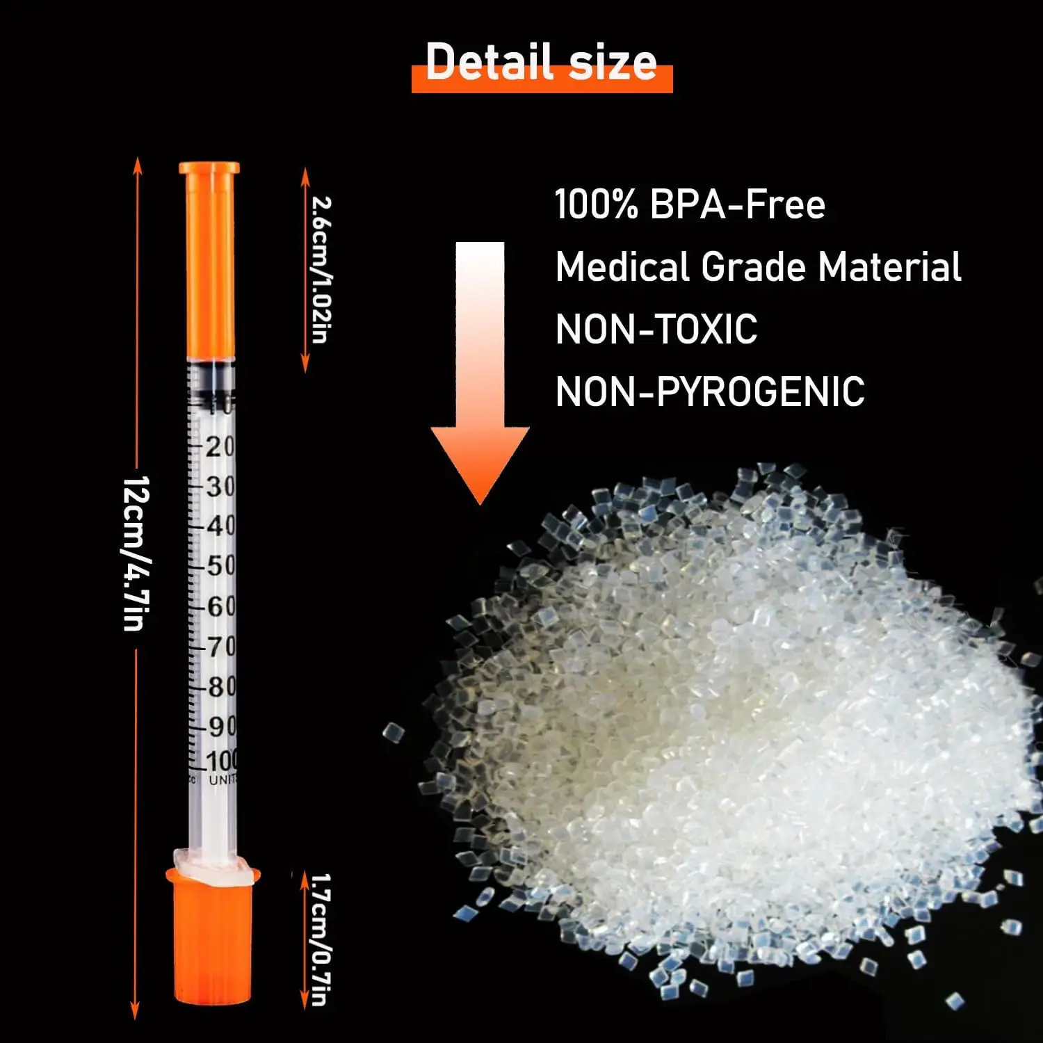 1 мл, 1 куб.см, инсулиновый шприц с иглой - Фотография_3
