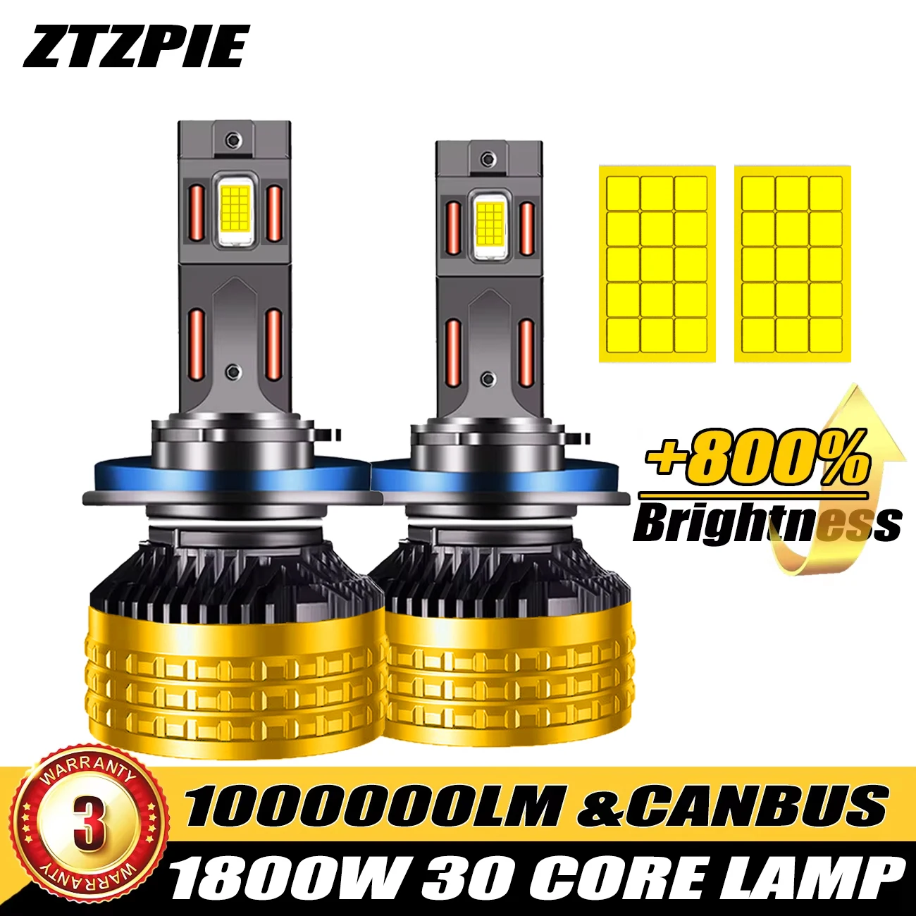 Ztzpie 6500k h7 h4 светодиодные