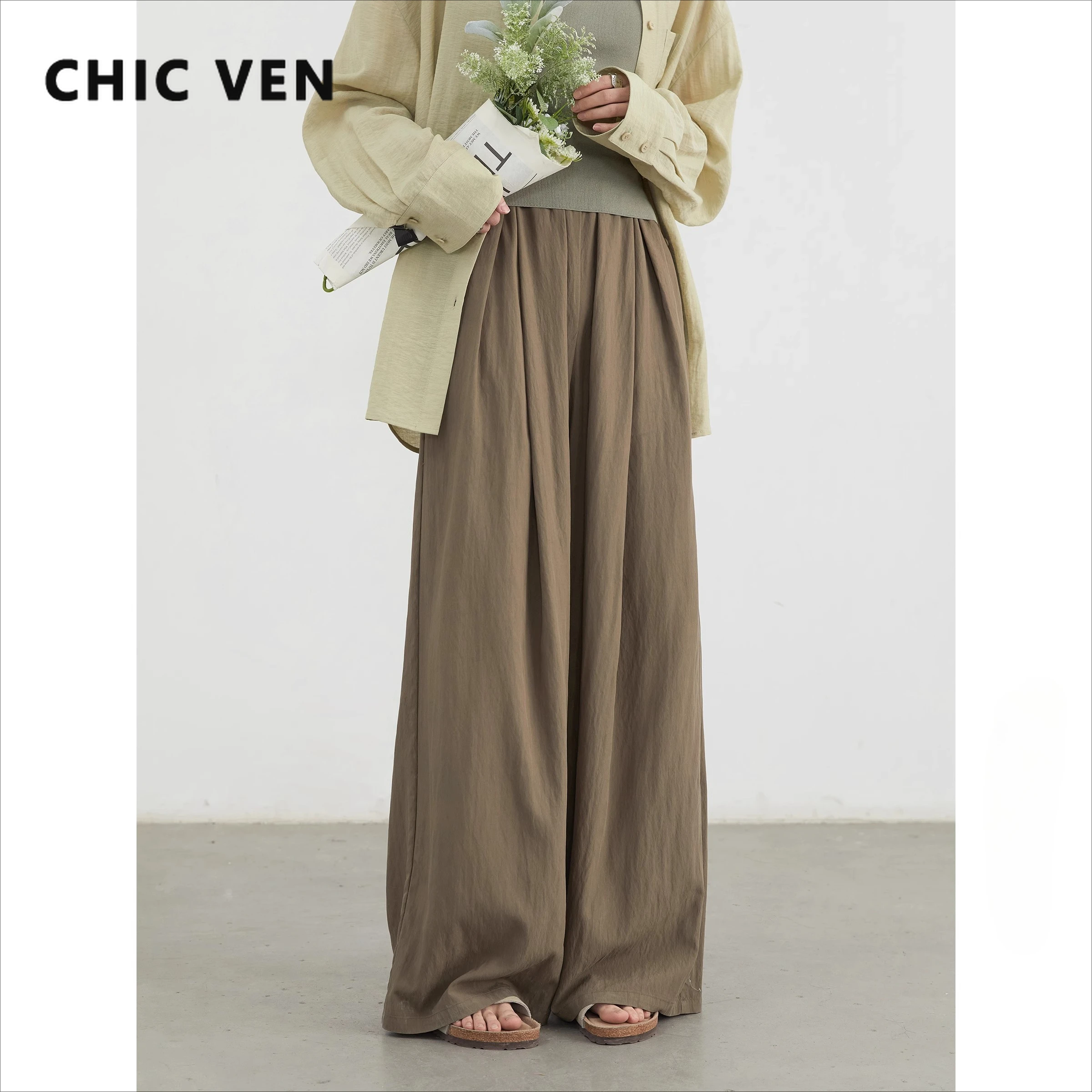 Chic ven женские брюки однотонные