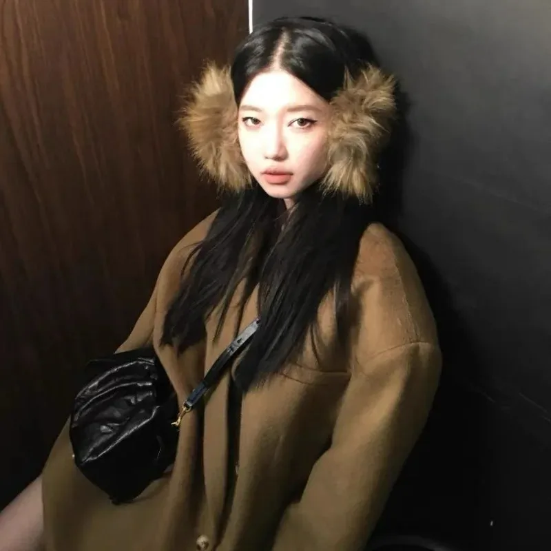 Винтажные наушники из искусственного меха норки для женщин y2k - Фотография_6