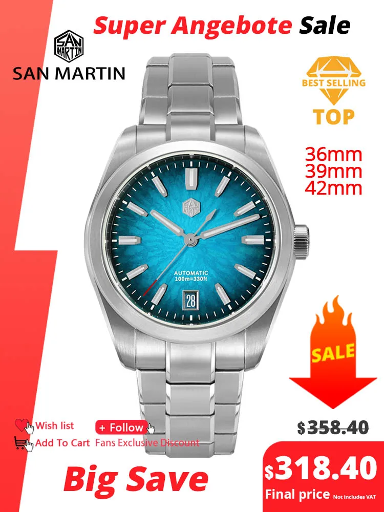 San martin 36 мм 39 мм 42 мм sn0144