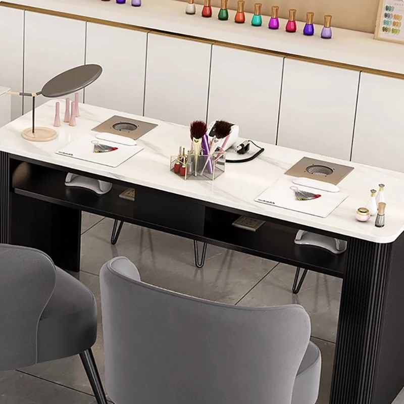 Минималистичный красивый стол для ногтей с пылесборником - Фотография_3