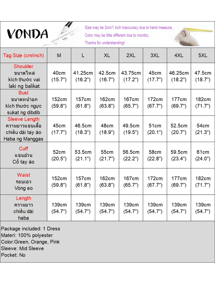 Vonda женское винтажное платье - Фотография_6