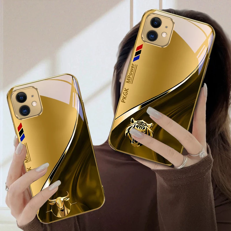 Градиентная голова золотистого волка для iphone 17 - Фотография_4
