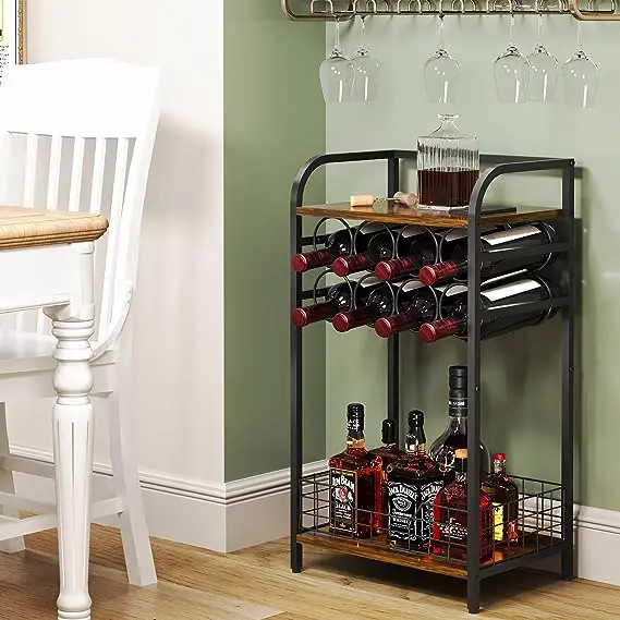 Лидер продаж, 3-уровневая настольная подставка для винного бара - Фотография_3