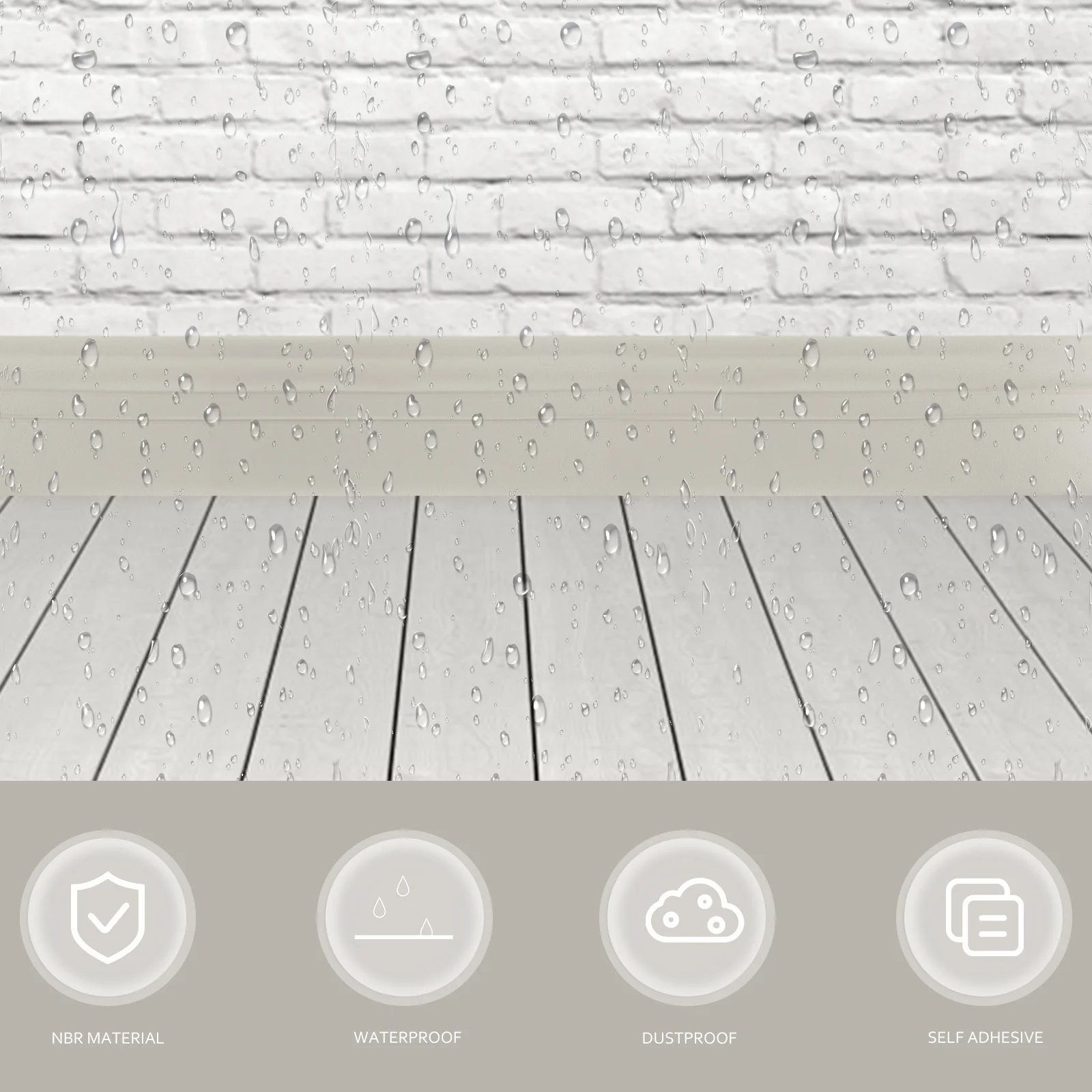 1-рулонная самоклеящаяся плинтусная формовочная отделка пола