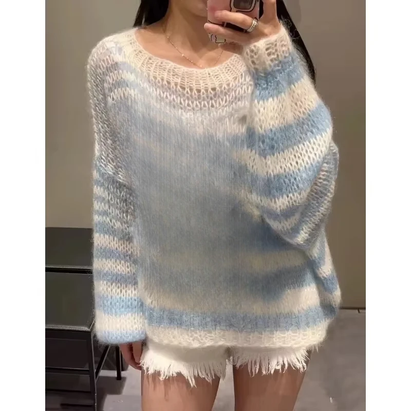 Роскошный вязаный свитер - Фотография_3