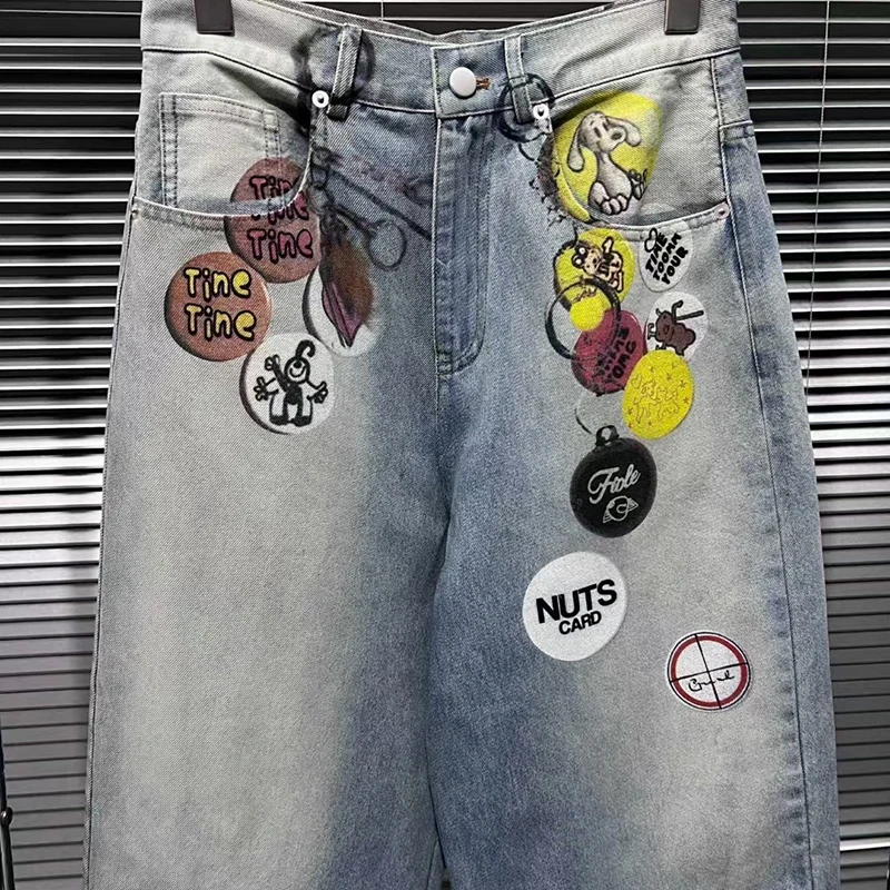 Kbq colorblock свободные джинсовые - Фотография_6