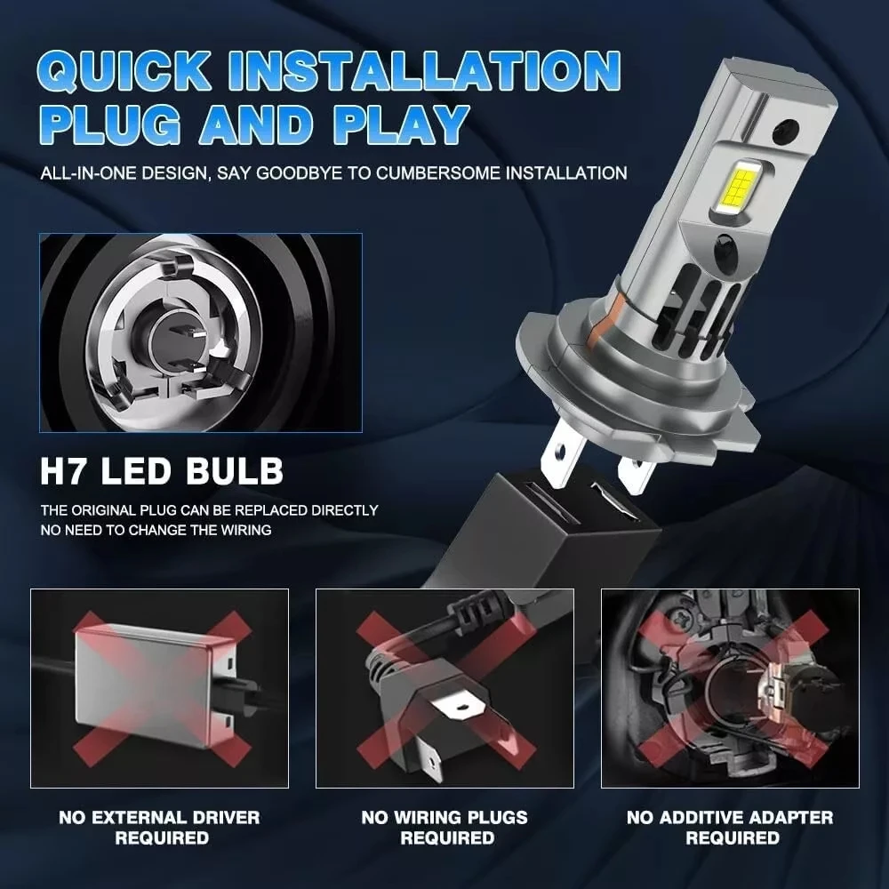 H7 led canbus свет мини головной светильник 1 - Фотография_5