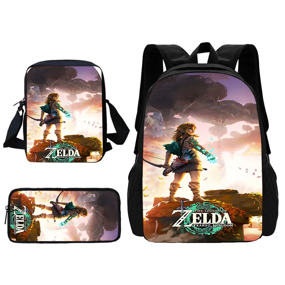 Детский школьный рюкзак the legends of zeldas с сумками для обеда - Фотография_3
