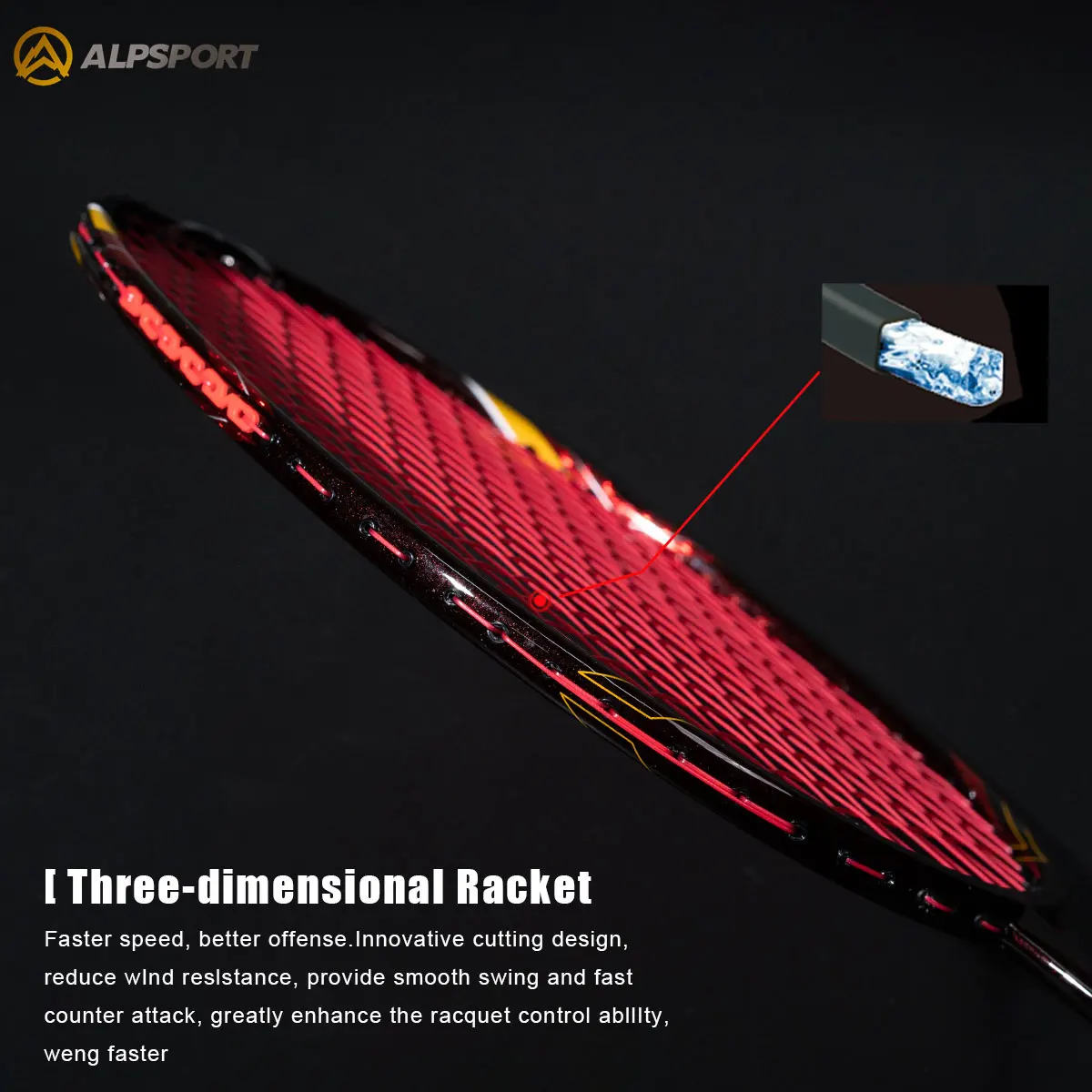 Alpsport a88 5u красная ракетка - Фотография_4