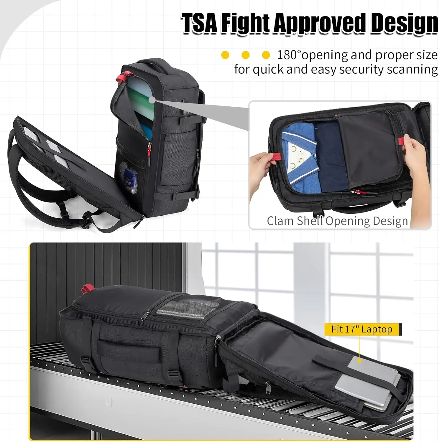 Дорожный рюкзак объемом 42 л с 4 кубиками для упаковки - Фотография_6