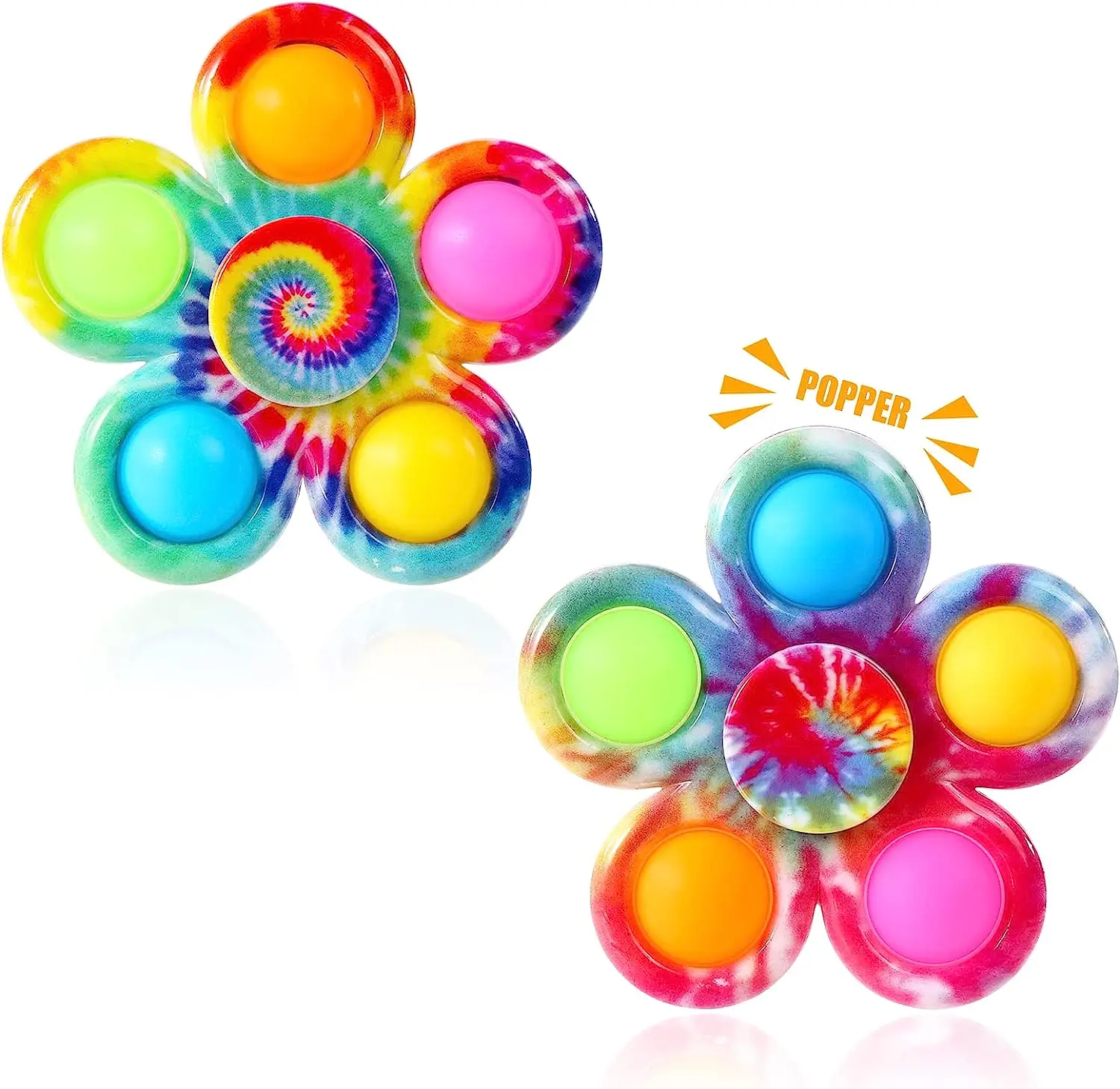 Tie dye simple fidget spinner pops