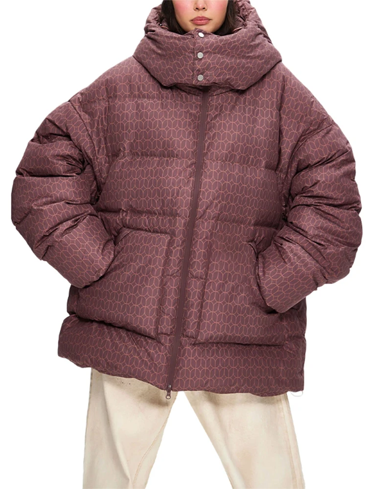 ﻿ женские зимние пальто с буквенным принтом - Фотография_5