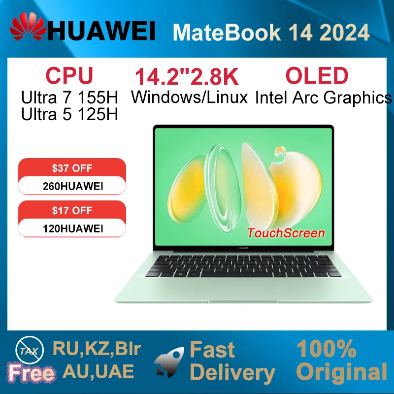 Ноутбук huawei matebook 14 widows/linux