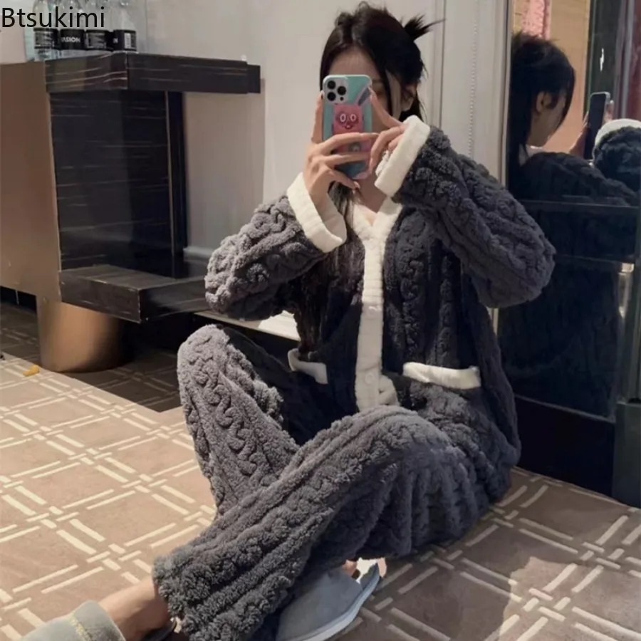 Женский фланелевой пижамный комплект - Фотография_4