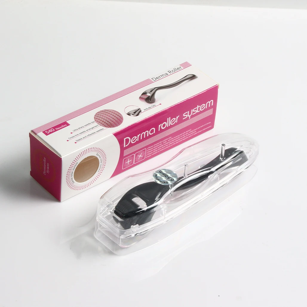 Полностью черный ролик derma roller из нержавеющей стали 540