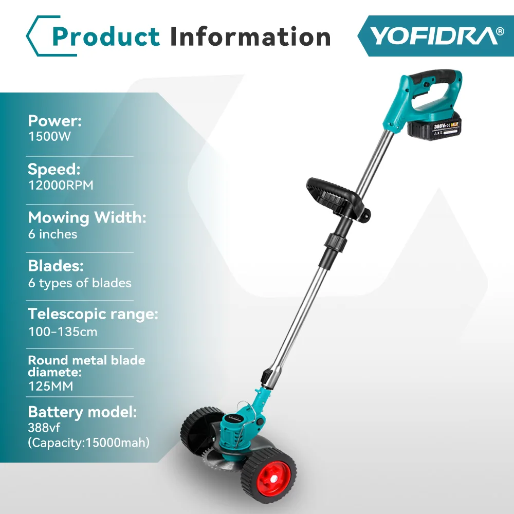 Yofidra электрическая газонокосилка - Фотография_6