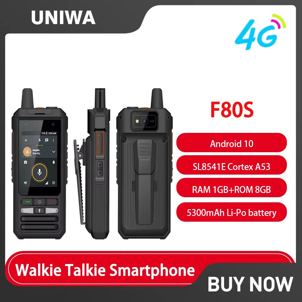 Uniwa f80s android 10 мобильный телефон многоязычный 2