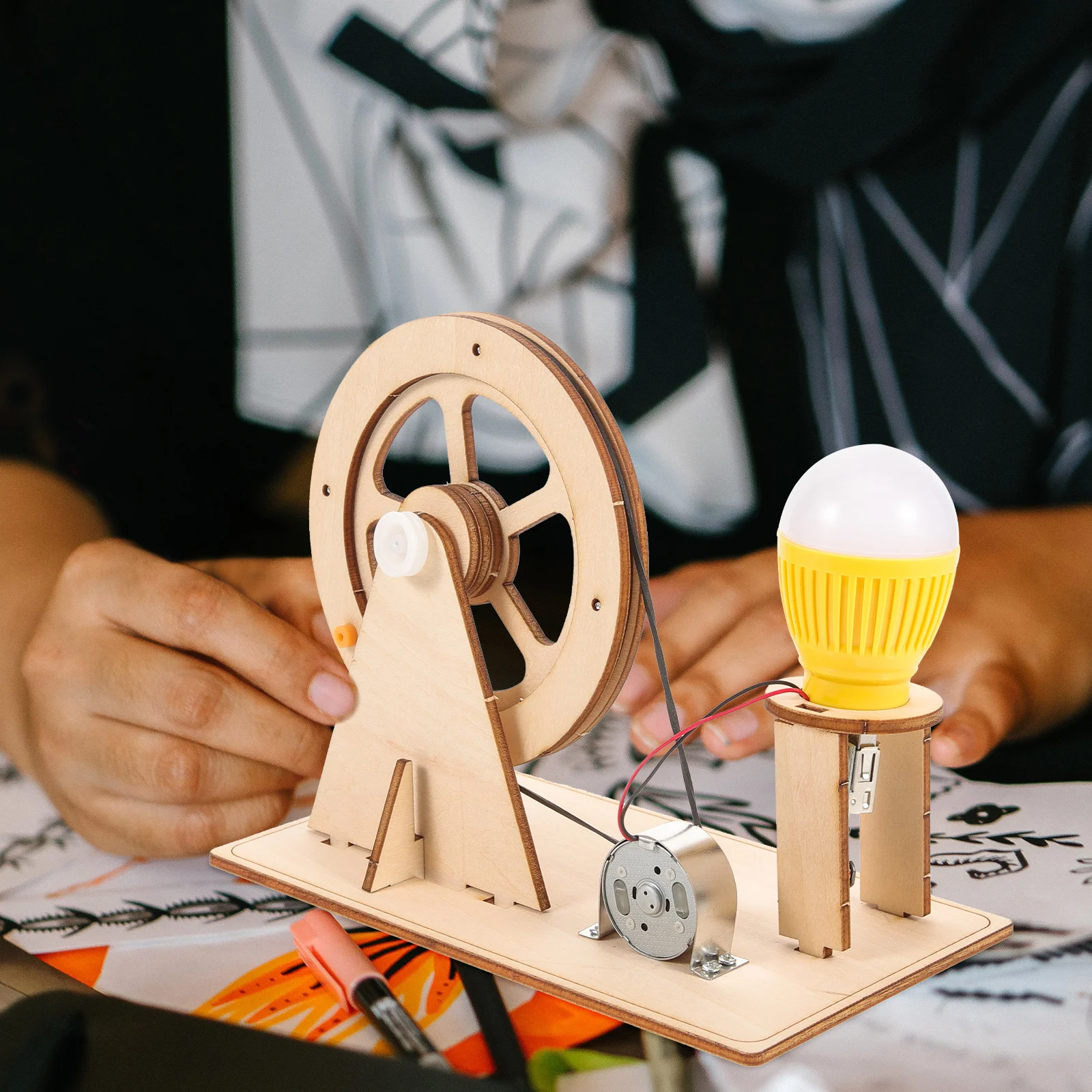 1 комплект, комплект деревянного генератора с рукояткой «сделай сам»